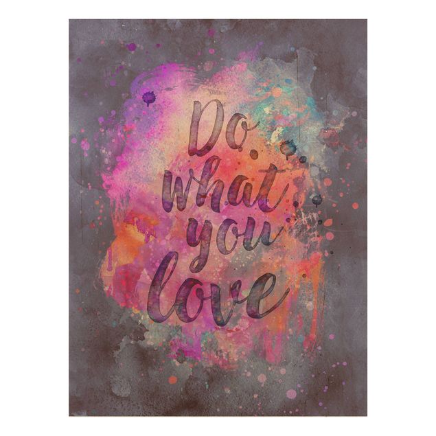 Tableaux en bois avec citations Explosion colorée Do What You Love