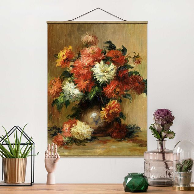 Décorations cuisine Auguste Renoir - Nature morte avec des dahlias