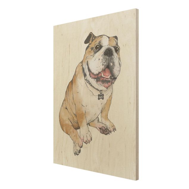 Tableaux de Laura Graves Illustration Chien Bulldog Peinture
