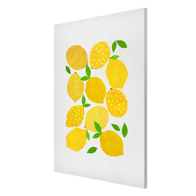 Tableau fruit Citron avec des points
