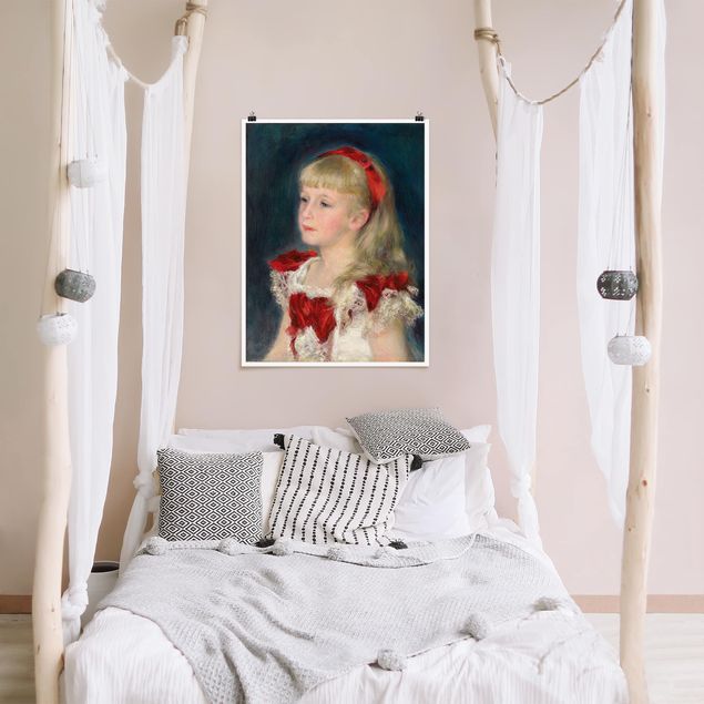Tableaux Impressionnisme Auguste Renoir - Mademoiselle Grimprel avec un ruban rouge