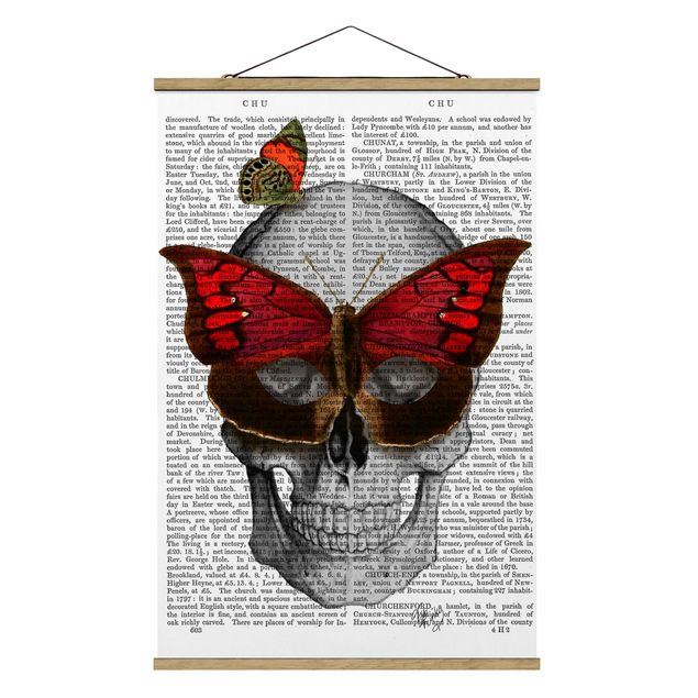 Tableaux animaux Scary Reading - Masque de papillon