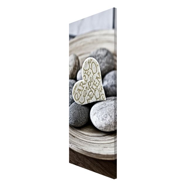 Tableaux modernes Carpe Diem Coeur avec pierres