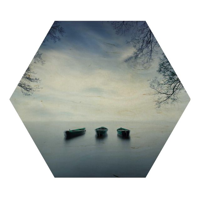 Hexagone en bois - Calmness On The Lake