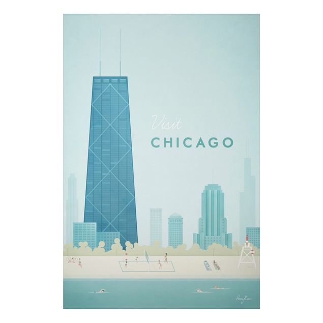 Tableau vintage Poster de voyage - Chicago