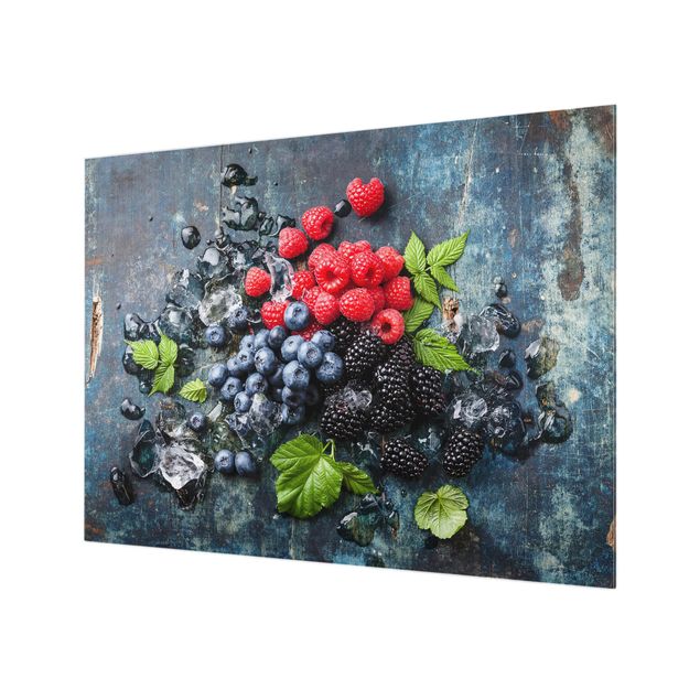 Fond de hotte - Berry Mix With Ice Cubes Wood
