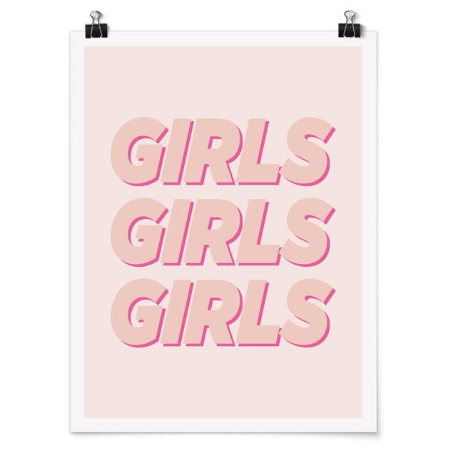 Affiche citations Girls Girls Girls - Les filles