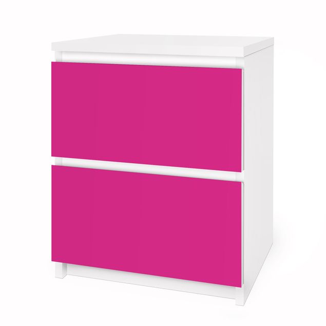 Papier adhésif pour meuble IKEA - Malm commode 2x tiroirs - Colour Pink