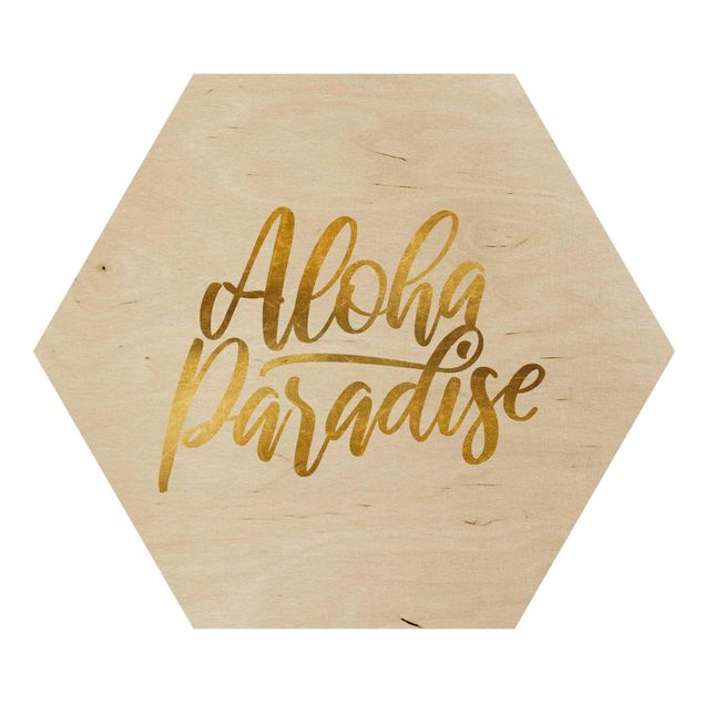 Hexagone en bois - Gold - Aloha Paradise