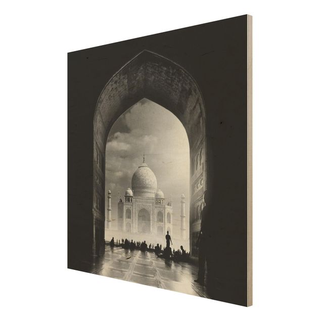 Tableaux bois La porte du Taj Mahal