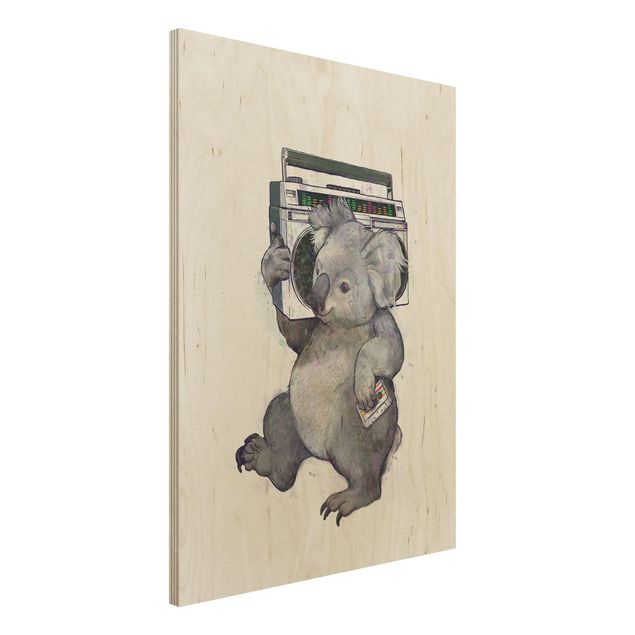 Déco mur cuisine Illustration Koala avec Radio Peinture