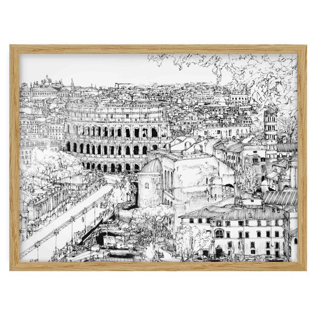Tableau ville du monde Étude de la ville - Rome