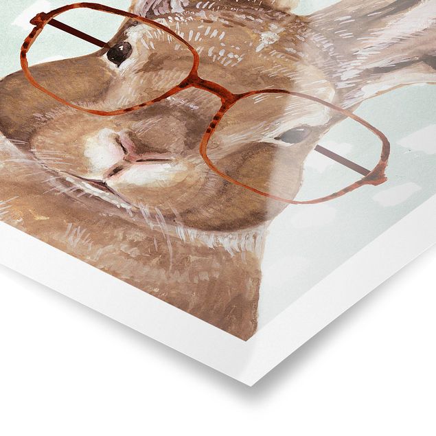 Tableaux muraux Animaux avec lunettes - Lapin