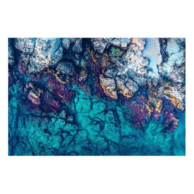 Tableau paysage Vue du haut d'une côte rocheuse colorée