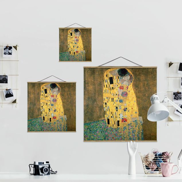 Tableau amour Gustav Klimt - Le baiser