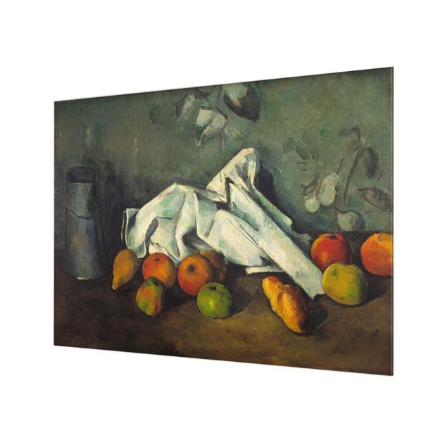 Fonds de hotte Paul Cézanne - Nature morte avec bidon de lait et pommes