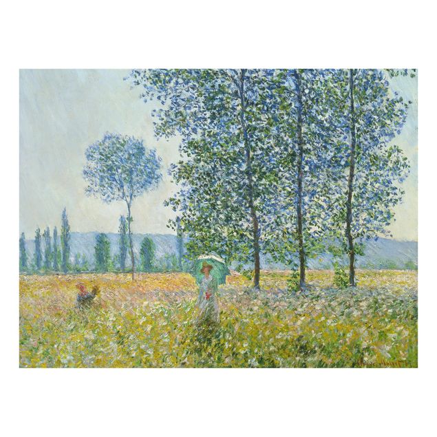Fonds de hotte avec fleurs Claude Monet - Champs au printemps