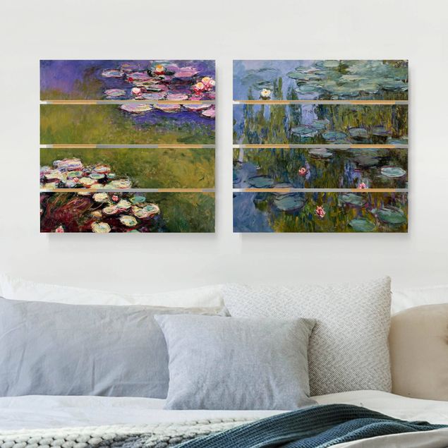 Déco mur cuisine Claude Monet - Lot de lys