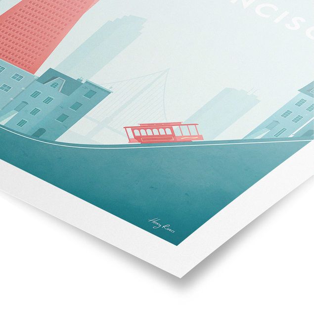 Tableaux turquoise Poster de voyage - San Francisco