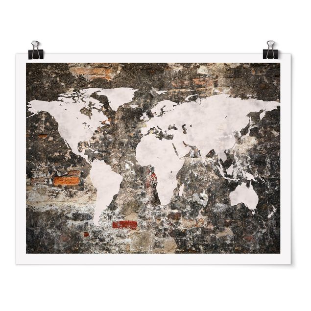 Tableaux carte du monde Tableau Vintage du monde