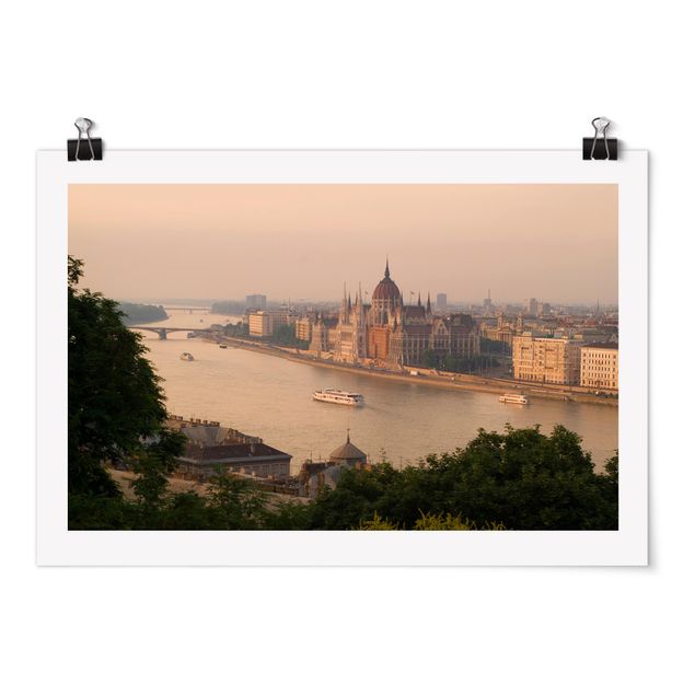 Tableau de ville Silhouette urbaine de Budapest