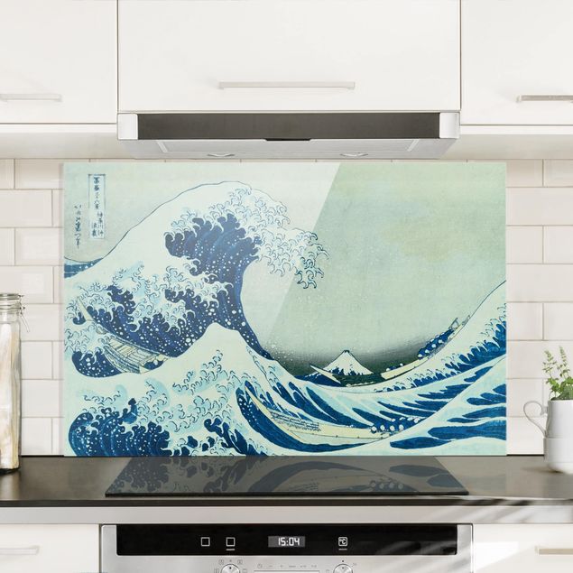 Déco murale cuisine Katsushika Hokusai - La grande vague à Kanagawa