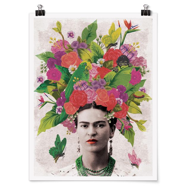 tableaux floraux Frida Kahlo - Portrait de fleurs