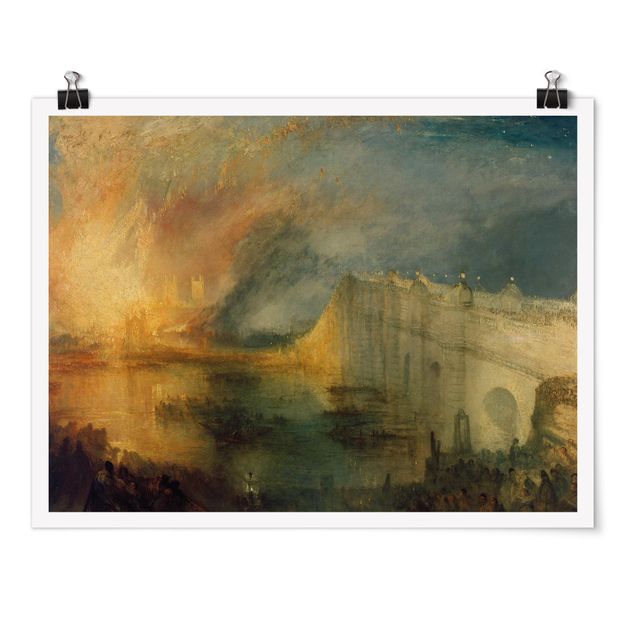 Tableaux Artistiques William Turner - L'incendie des chambres des Lords et des Communes