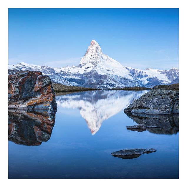 Fonds de hotte - Stellisee Lake In Front Of The Matterhorn - Carré 1:1