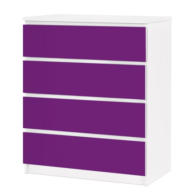 Papier adhésif pour meuble IKEA - Malm commode 4x tiroirs - Colour Purple