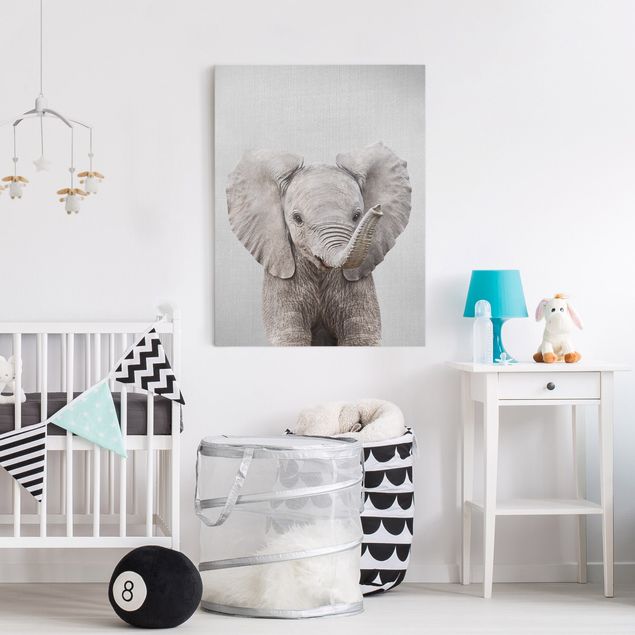 Toile imprimee elephant Bébé Eléphant Elsa