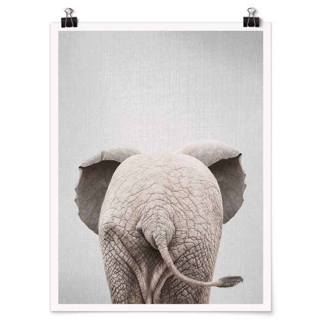 Tableau moderne Bébé Eléphant de dos