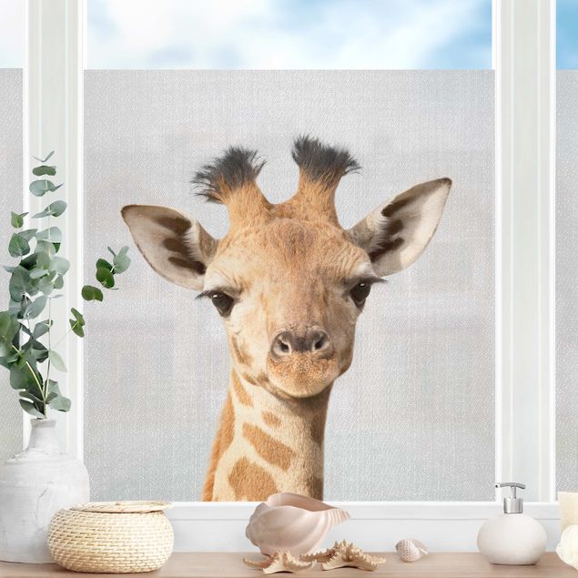 Stickers fenêtre animaux Petite girafe Gandalf