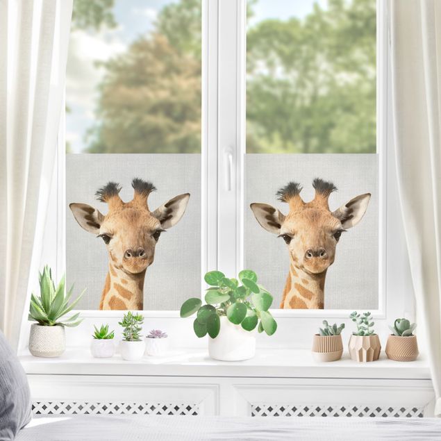 Décoration pour fenêtre - Petite girafe Gandalf