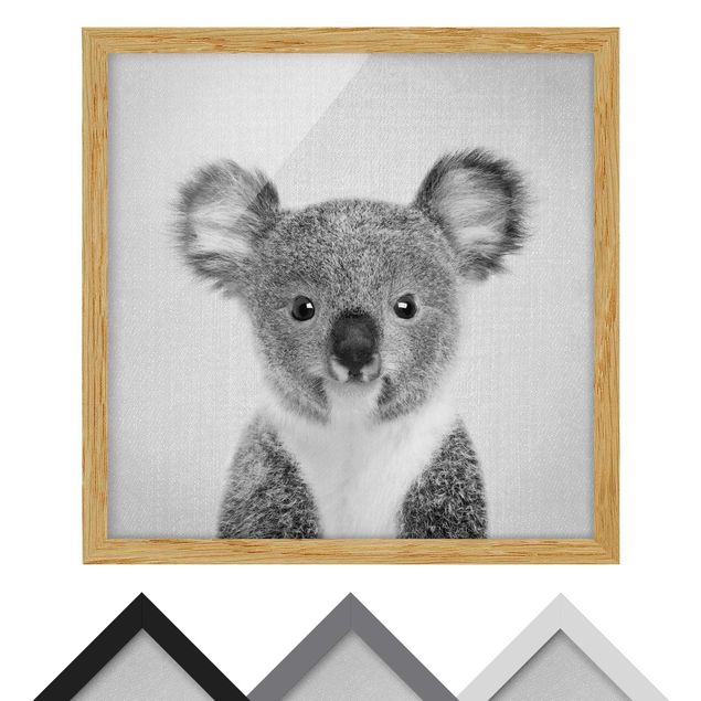 Tableaux Bébé Koala Klara Noir Et Blanc