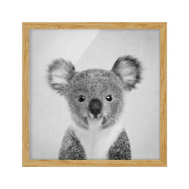 Tableaux modernes Bébé Koala Klara Noir Et Blanc