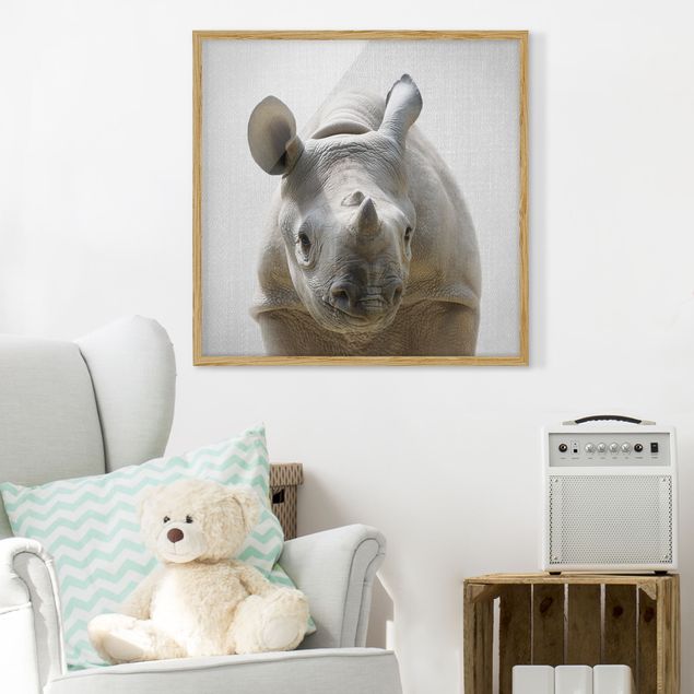 Déco chambre enfant Bébé Rhinocéros Nina