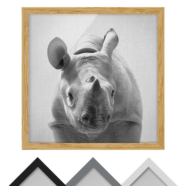 Tableaux Bébé Rhinocéros Nina Noir Et Blanc