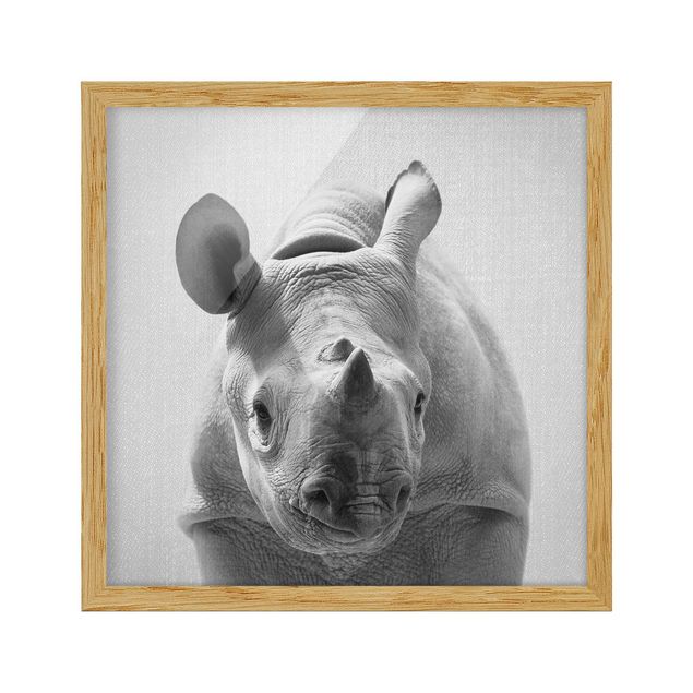 Tableaux modernes Bébé Rhinocéros Nina Noir Et Blanc