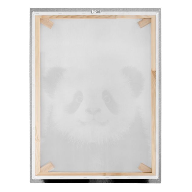 Tableau décoration Bébé Panda Prian Noir et Blanc