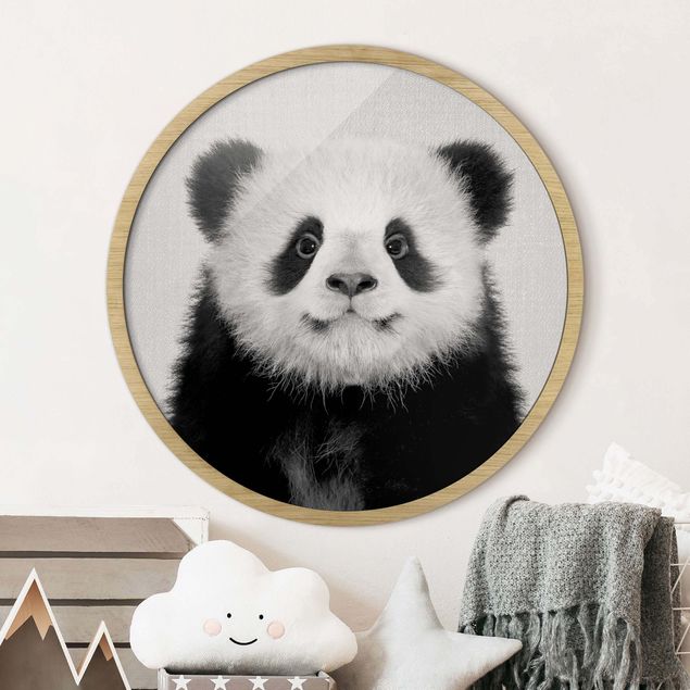 Déco chambre bébé Bébé Panda Prian Noir et Blanc