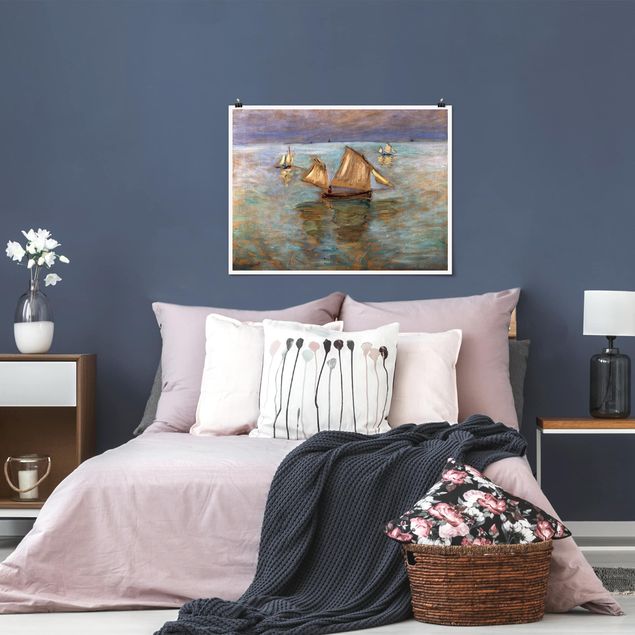 Tableau paysages Claude Monet - Bateaux de pêche près de Pourville