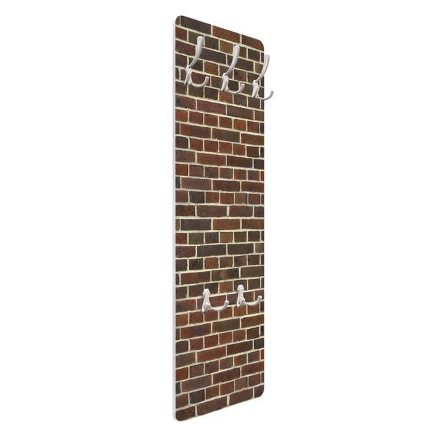 Porte manteaux muraux Brick Wall Reddish Brown