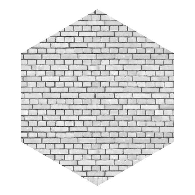 Tapisserie blanche Mur de briques blanc