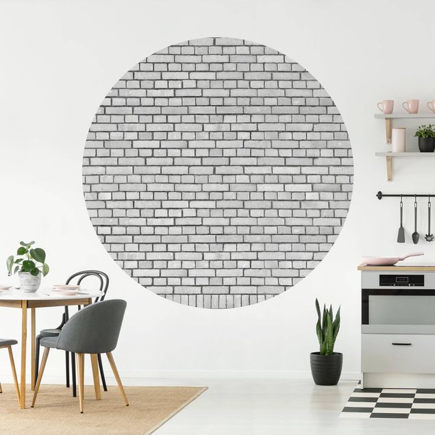 Déco mur cuisine Mur de briques blanc