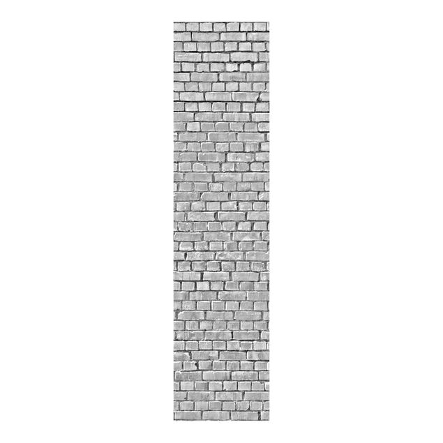 Panneaux coulissants avec dessins Brick Wallpaper Black And White
