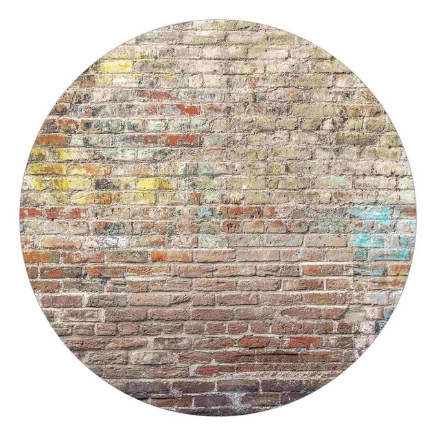 Papiers peints pierre Mur de briques avec une coloration shabby