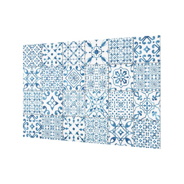 Fond de hotte - Pattern Tiles Blue White