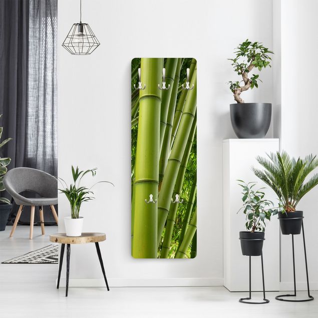 Porte-manteaux muraux verts Bamboo Trees