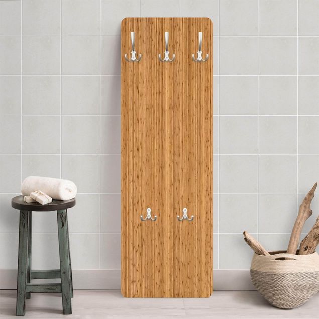 Porte-manteaux muraux avec dessins Bambou 5 pièces